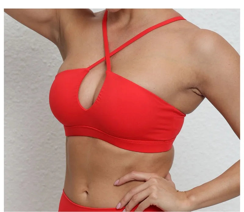 Women's Yoga Bra - Running Cross Back Breathable Naked Feel Sports Fitness Brafor Yoga Running Gym Top