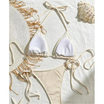 New Splicing Halter Strappy Brazilian Bikini Women Swimwear Female Swimsuit Two-Pieces Bikini Set Bather Bathing Suit Swim V6024