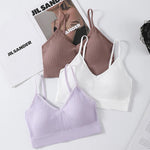 Seamless Bras For Women Wire Free Padded Brassiere Sports Underwear Comfort Crop Top Solid Color Sexy Lingerie M-XL Intimates