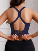 Women's Seamless Sports Bra, High Support Workout Running Vest, Yoga Gym Fitness Top, Wirefree Side Support Backless Crop Top