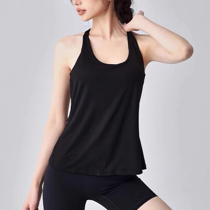 Women's Shockproof Yoga Sports Vest Quick Drying Breathable High-Strength Running Sports Bra with Chest Cushion for Fitness