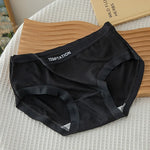 1 Pack Women's Ribbed Mid-Rise Panties Simple Letter Waistband Underwear 5 Colors Briefs Soft Breathable Comfort Fit Lingerie