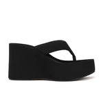 2026 Brand New Flip Flops Sandal Summer Black Platform Sandals Women Outdoor Slipper Wedges Slides 10cm High Heels Shoes Mules