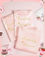 12 Pcs Women's Birthday Party Robes Gold Glitter Queen Squad Kimono Silky Nightgown Satin Bathrobes Dressing Gown