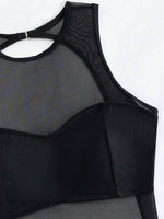 Sexy See Through Black Mesh Sheer Women Swimwear One Piece Swimsuit Female Monokini Backless Bathing Suit Swim Beach Wear Lady