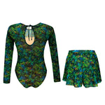 2026 New Sexy Print One Piece Swimsuit Women Swimwear Monokini Long Sleeve Bathing Suit Female Bodysuit Surfing Swim Wear Beach