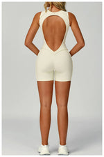 New Seamless Yoga Jumpsuits Sports Fitness Hip-lifting Backless Shorts One-piece Workout Gym Leggings Tracksuits for Women