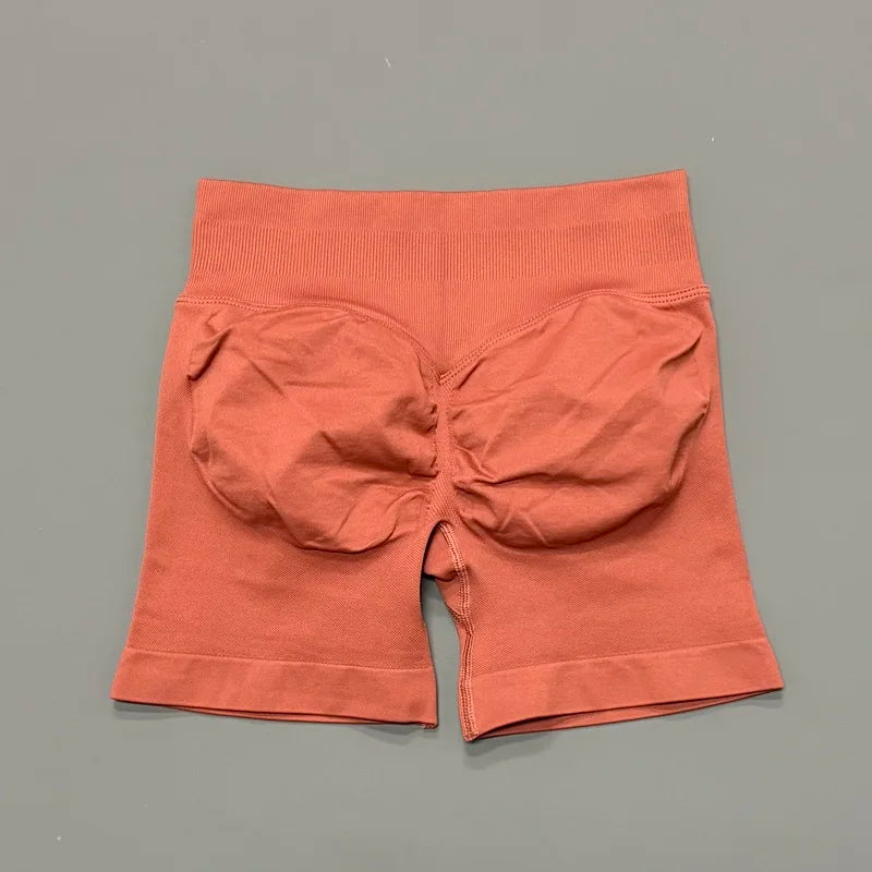HISTELLO Impact Shorts 4.5" Women Fitness Sports Biker Shorts Low Waist Gym Short Workout Scrunch Butt Yoga Seamless Leggings