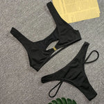 Micro Bikini 2022 Sexy Women Swimsuit Female Rib Bikini Set Push Up Women Swimwear Brazilian Biquini Cut Out Neon Bathing Suit
