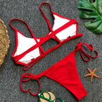 Hollow Out Mini Micro Thong Bikini Women Swimwear Female Swimsuit Two-pieces Bikini Set Brazilian Bather Bathing Suit Swim Lady