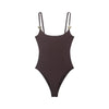 Black And Brown Spaghetti Strap Bodysuits With Rose Gold Button Decor Elegant Slim Fit Shapewear For Women Nightclub Wear 4UMT