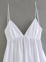 Foridol White Women Sundress Backless Sexy Casual Beach Vestidos Maxi Long A-line Fashion Holiday New Dress