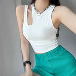 Women Crop Top Seamless Underwear Female Tank Tops Removable Pads Streetwear Beauty Back Padded Camisole Sexy Lingerie