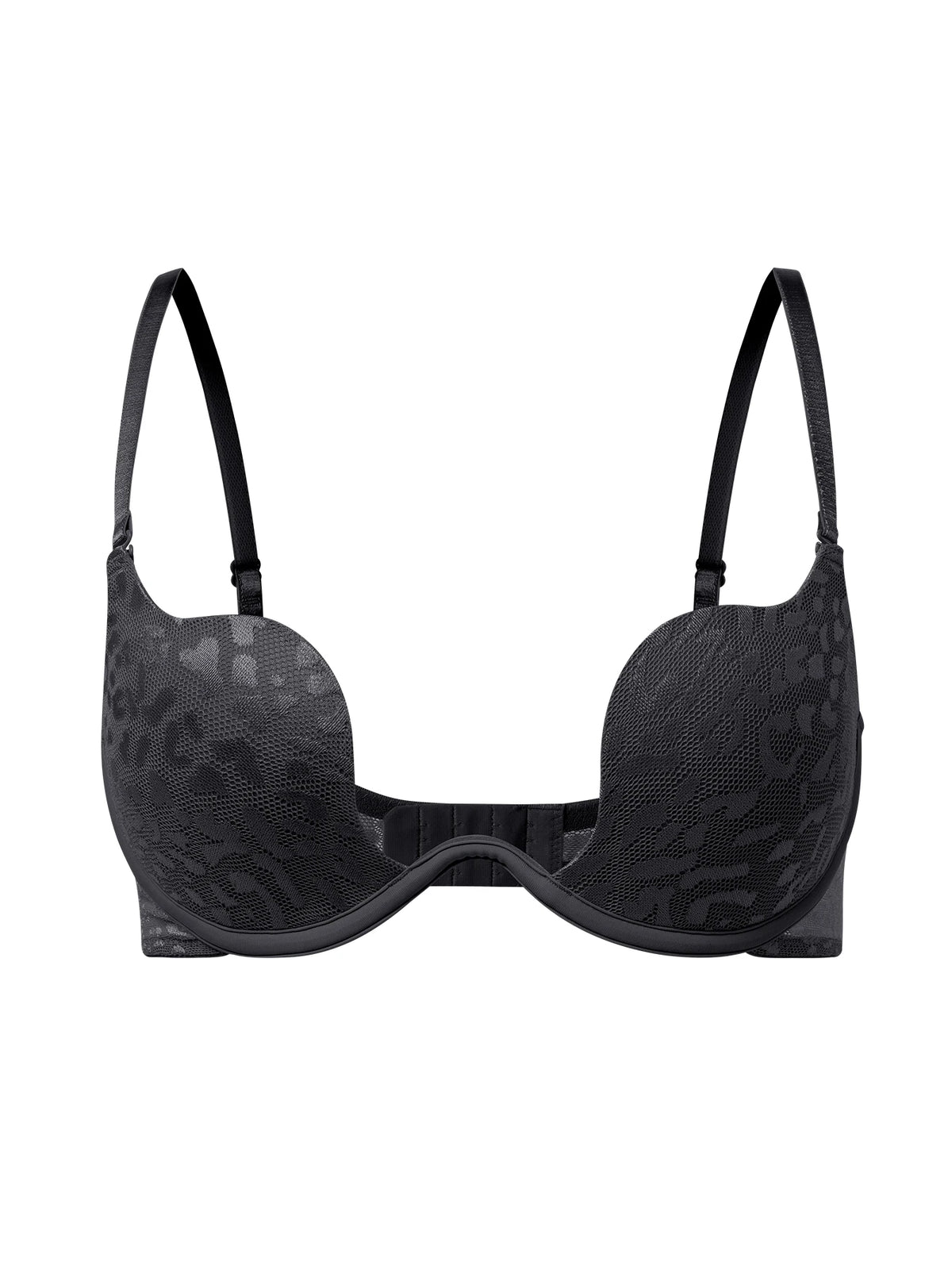 Plunge Deep V Bra Underwear Lace Push up Bra Sexy Lingerie Bralette Sexy Cleavage Bra with Underwire Lightly Padded Low Cut Bra