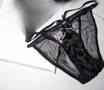 MOYISU Luxury Chinese Style Pure Desire Girl Bra Thin Triangle Cup Purple Embroidery Light Luxury Silk Sexy Lace Underwear Set