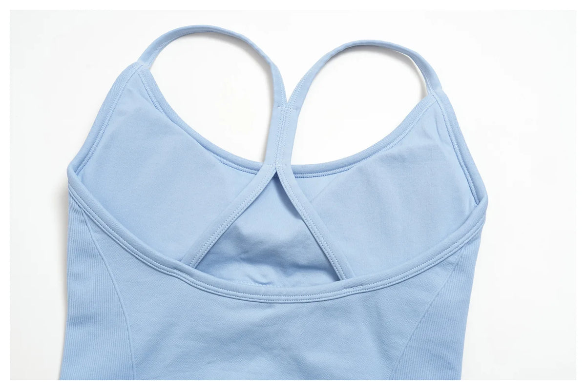 Summer Seamless Yoga Sets Women Outdoor Slimming Sports Tank Top High Waist Hip Lifting Leggings Gym Fitness Suits Tracksuit