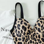 Leopard Underwired Bra Cup Women Swimwear One Piece Swimsuit Female High Cut Monokini Bather Push Up Bathing Suit Swim Bodysuit