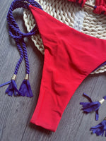 Sexy Solid color Women's Swimsuit Two-piece Triangle Swimwear Braiding rope Bikinis Set Beach Bathing Suit Brazilian Biquinis