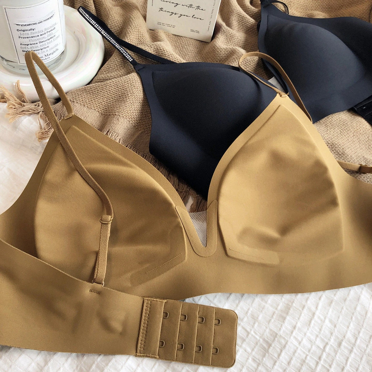 French Seamless Underwear Women Summer Mesh Breathable Bra Sexy Deep V Bralette Soft Comfort High Quality Intimates Lingerie