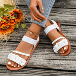 Women's SandalsNew Summer Casual Open-toed Women's Flats Fashion Floral Design Casual Comfortable Women's Sandals
