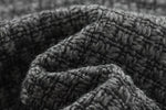 Foridol Tweed Knitted Dark Grey Blazer Coat Women Autumn Winter Gingham Short Coat Office Lady Vintage Buttons Veste