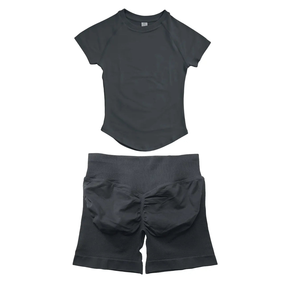 NCLAGEN Women Sportwear 2 Piece Set Short Sleeve Top And Shorts 4.5" Fitness Seamless Suit Yoga Gym Clothes Workout Sport Outfit