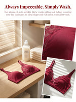 High quality Red deep V Sexy Lace Without Steel Ring Underwear Comfortable Breathable Elegance Women Lingerie A2318
