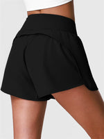 Summer Breathable Yoga Shorts V High Waist Pocket Loose Sports Pants Quick Drying Hip Lifting Running Training Fitness Shorts