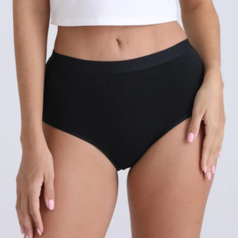 6Pcs/Set Women Cotton Panties High Rise Briefs Female Breathable Underpants Sexy Lingerie Tummy Control Underwear M-XXXL