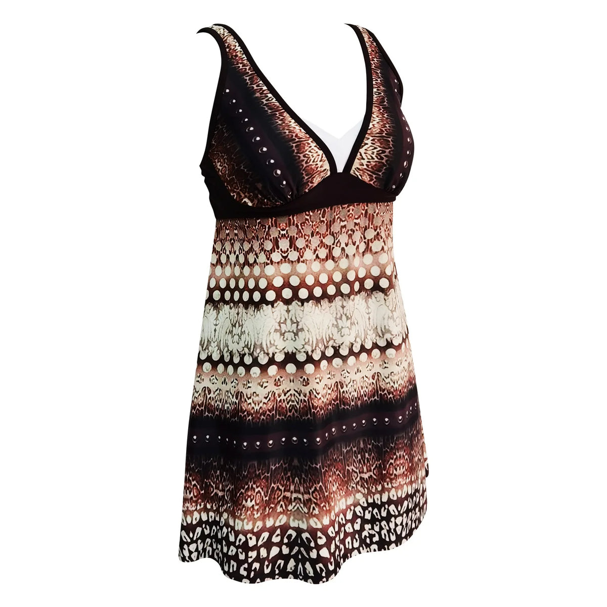 DEKA Women Plus Size Tankini Set Bikini Print Swimwear Brazilian Monokini Swimsuit Bodysuit Vintage Retro Bathing Suit