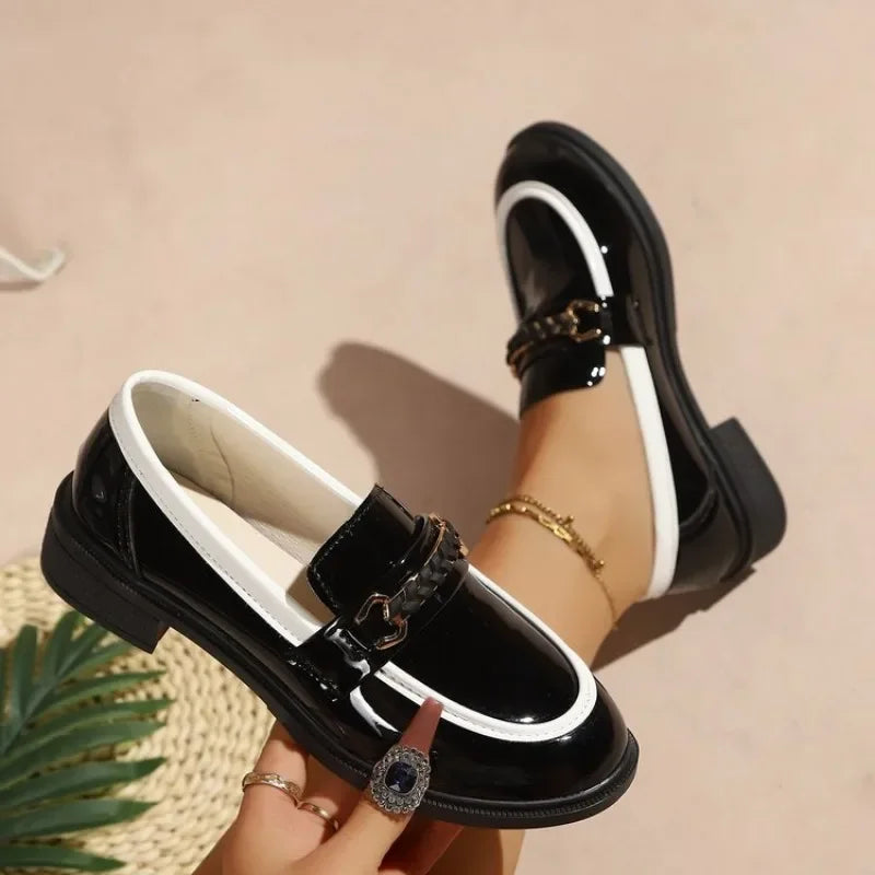 New Fashion Shoes Soft Sole British Style Black Student Performance Shoes Women Casual Mary Jane Shoes