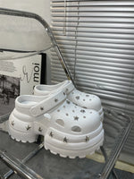 Women Fashion Clogs DIY Cute Stars Platform Slippers Soft EVA Sexy High Heels Female Indoor Street Shoes Girls Beach Sandals