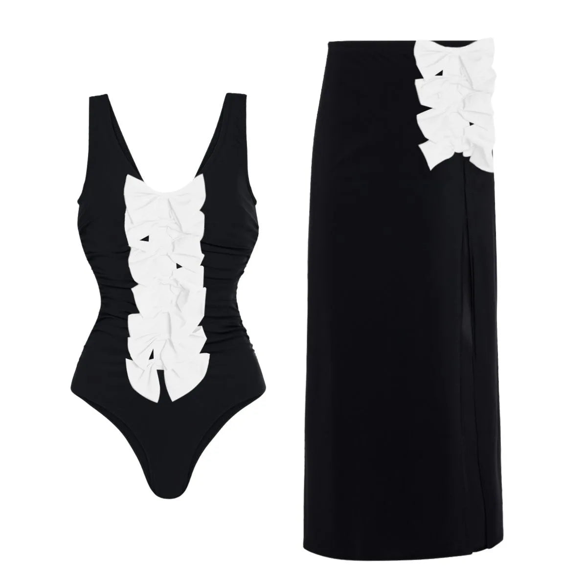 2026 New Retro One Piece Swimsuit Skirt Shoulder Strappy Swimsuit Print Floral Swimwear Women Slimming Bathing Suit Beach Wear