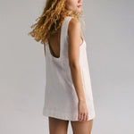 2025 Summer Mini Dress New Women's Clothing Fashion Elegant Loose Vestidos Vacation Solid Color Female Sleeveless Vest Dresses