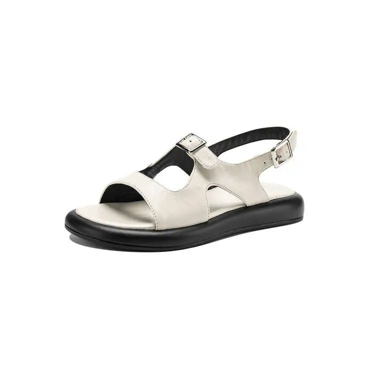 Spring and Summer New Model Fashion Low Heel Women's Shoes Fish Mouth Open-toe Buckle Casual Student Women's Sandals High 2.5cm