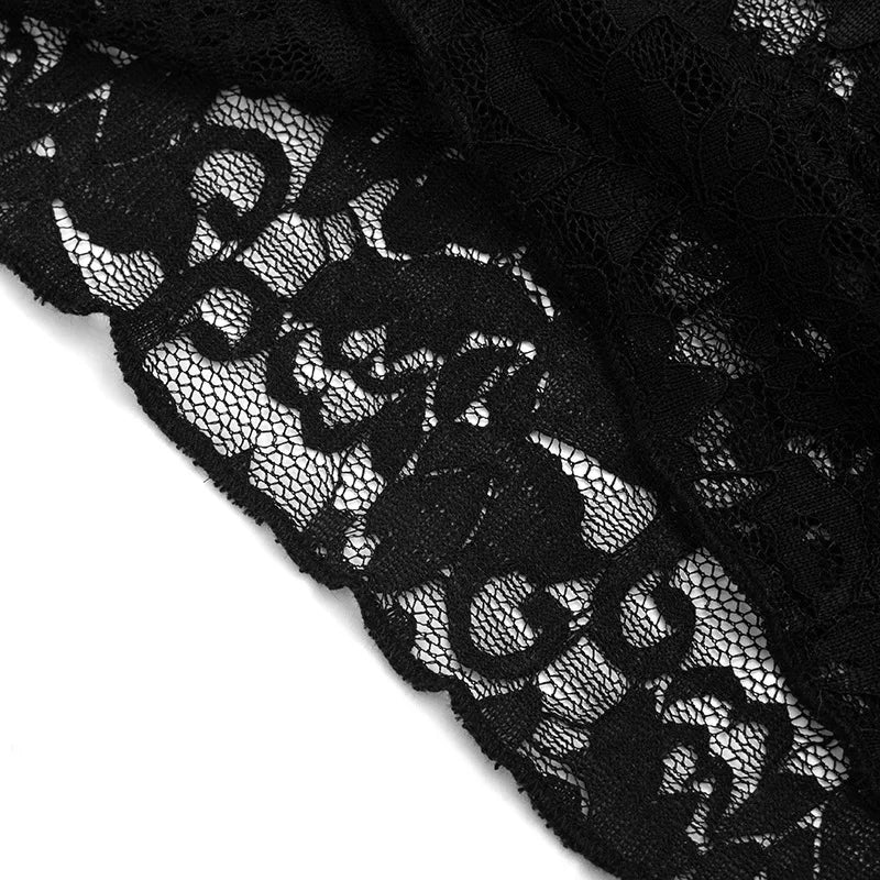 FDYOUI Woman Clothes Summer Bandage Lace Corset T-shirt 2026 Sexy Off Shoulder See-through Crop Tops Evening Party Top Black