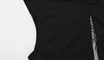 Ahagaga Fashion Sexy Women's Maxi Dresses Turtleneck Short Sleeves Hollow Out Lace Patchwork Sheath Split Party Solid Vestidos