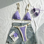 DEKA Brazilian Patchwork Bikini Set Women's Swimwear Female High Waisted Swimsuit Swimming Wear Bathing Suits Bikini Beachwe