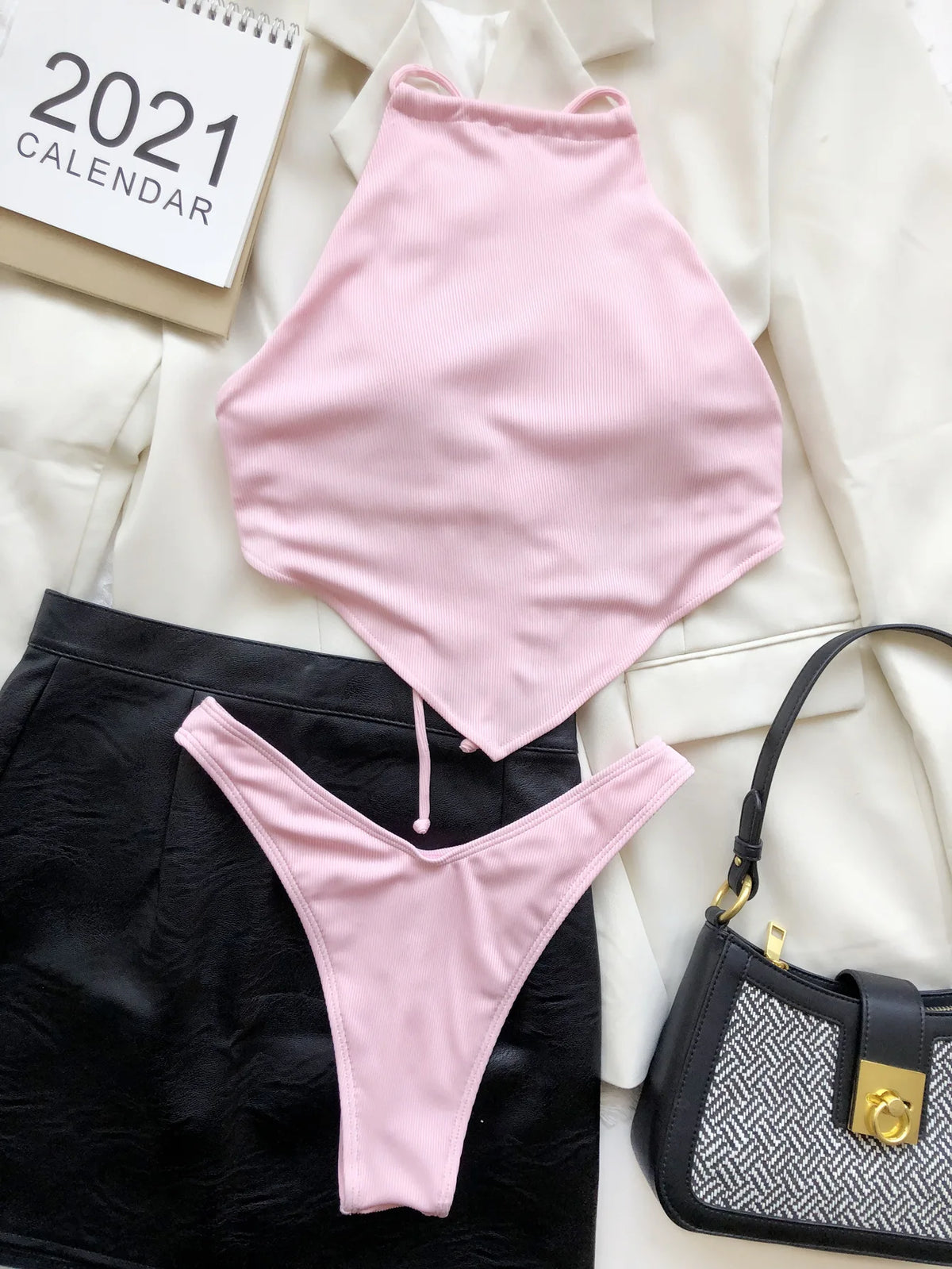DEKA Summer Irregular Style Bikinis Set Women New Solid Hollow Push Up Swimsuit Sexy Brazilian Swimwear Female Biquini Beachwear