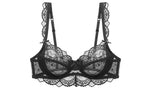 MOYISU Pure Desire Lace Bra Set Women Sexy Anti-Sag Push Up Bralette Sheer Underwear for Big/Small Chest Comfort Support