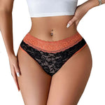 1pcs Patchwork Sexy Lace Floral Women's Panties Mid Waist Breathable Comfortable Female Underpants Elegant Sexy Lingerie Briefs