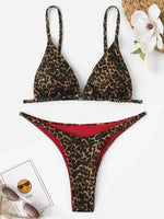 2025 Sexy Leopard Brazilian Bikini Women Swimsuit Female Thong Swimwear Two Pieces Bikini Set Mini Micro Bathing Suit Swim Lady