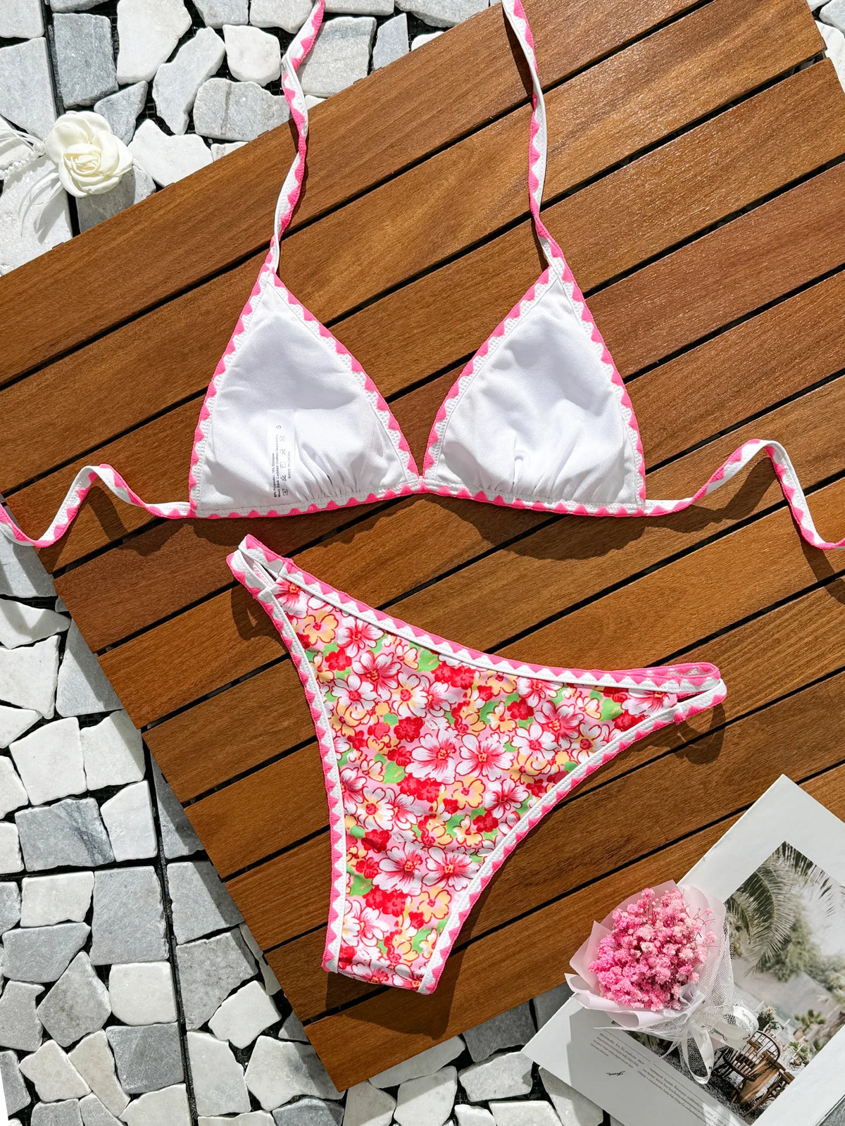 2026 Triangle Halter String Bikini Printed Swimwear Female Sexy Swimsuit Women Bathers Bathing Swimming Swim Suit Beachwear