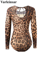S - XXL 2026 Leopard With Skirt Long Sleeve One Piece Swimsuit Women Swimwear Female High Cut Leg Bather Bathing Suit Swim V7352
