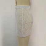 Sexy Hollow Out Crochet Knitted Tunic Beach Cover Up Cover-ups Beach Dress Beach Wear Beachwear Mini Skirt Female Women K6587