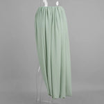 FDYOUI Elegant Solid Color Pleated Skirts for Women 2026 Chic High Slit Long Skirt High Street Office Lady Vacation Party Dress