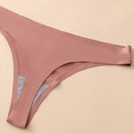 1PC Women Seamless Thongs Ice Silk T-back Solid G-String Breathable Crotch Sexy Lingerie Women's Underwear M-XL Intimates