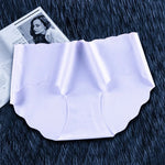 1Pc Ice Silk Panties For Women Low Waist Briefs Panties Seamless Underwear Breathable Stretchy Intimates Sexy Lingerie M-XL