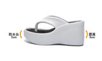2026 New Women Fashion Slippers Soft EVA Summer Platform Shoes Girls Beach Flip Flops Thick Sole Female High Heel Street Sandals
