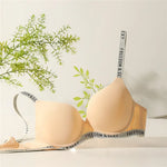 2025 Women's Plus Size T-Shirt Bra Letter Seamless Embroidery Sport Everyday Bra 70-100 C D E F G Push-up Bra SWD9073